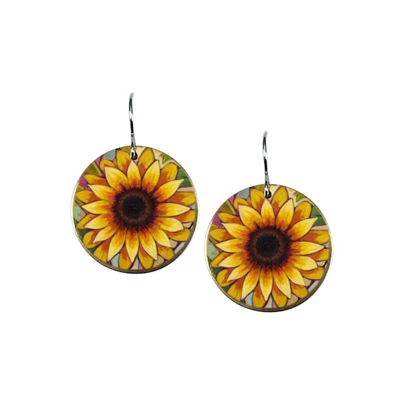 Sunflower Earrings Etsy