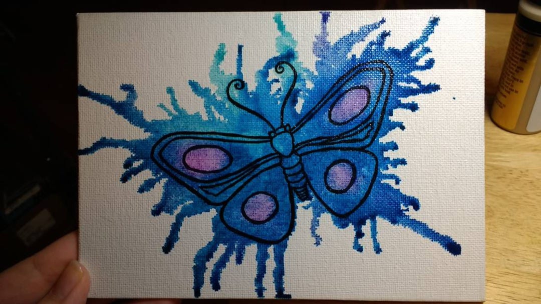 Corpse Bride Butterfly Melted Crayon Art Etsy