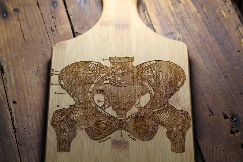 Personalized Pelvis Bone Cutting Board Human Bones Vintage Etsy