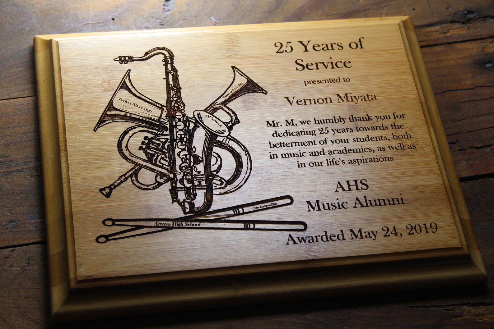 Personalized Musician Art Plaque Musical Instrument Etsy