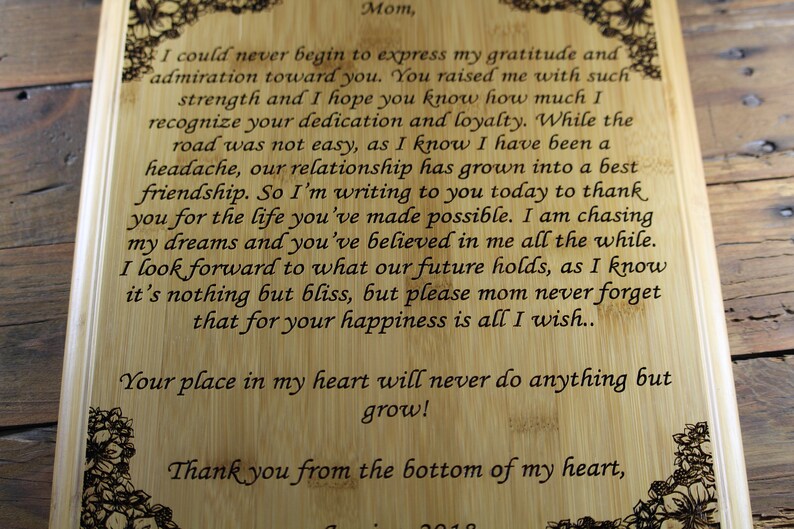 Personalized Engraved Wood Plaque Wall Hanging Art Image 0