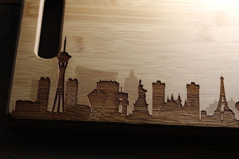 New York Hometown Chicago Skyline Personalized City Skyline Cutting Board Denver Skyline City Art Cityscape Miami Houston Skyline