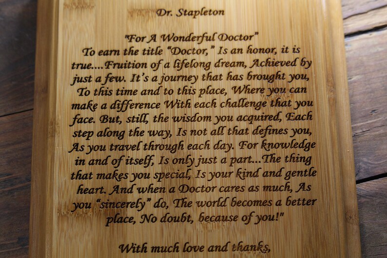 Personalized Engraved Wood Plaque Wall Hanging Art Customize Image 0