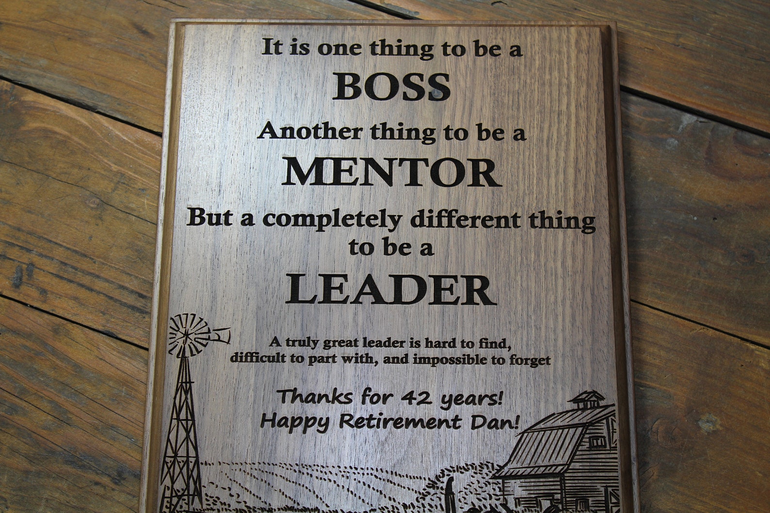 Custom Boss Appreciation Wall Plaque Mentor Leader Etsy