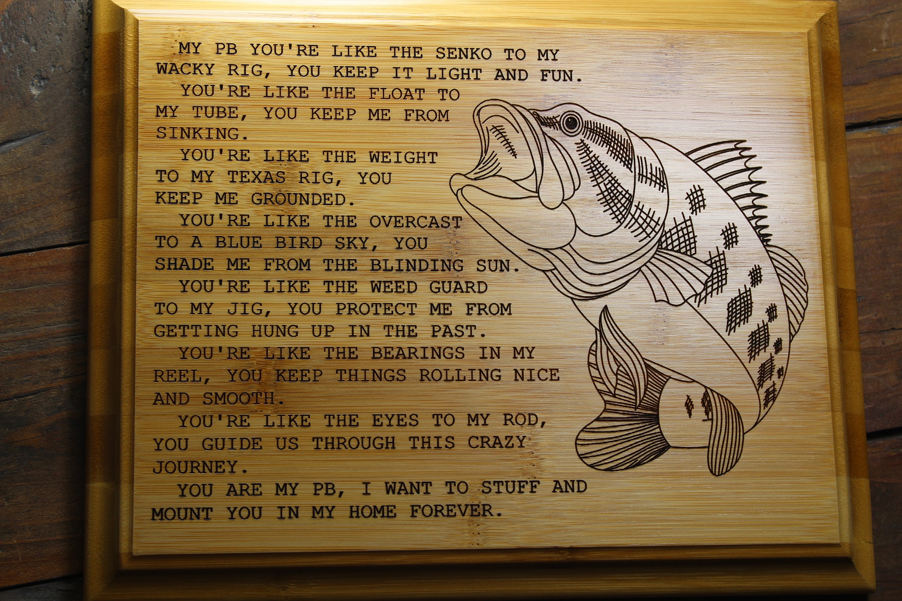 Personalized Fishing Poem Plaque Fisherman Gift Wife Gift Etsy