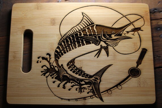 Marlin Wall Sign Plaque 8/" x 12/" Gifts Men Fishing Fishermen Fish Outdoor//Indoor