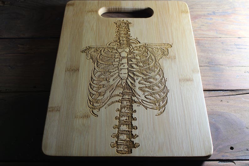 Personalized Cutting Board Human Bones Vintage Medical Etsy