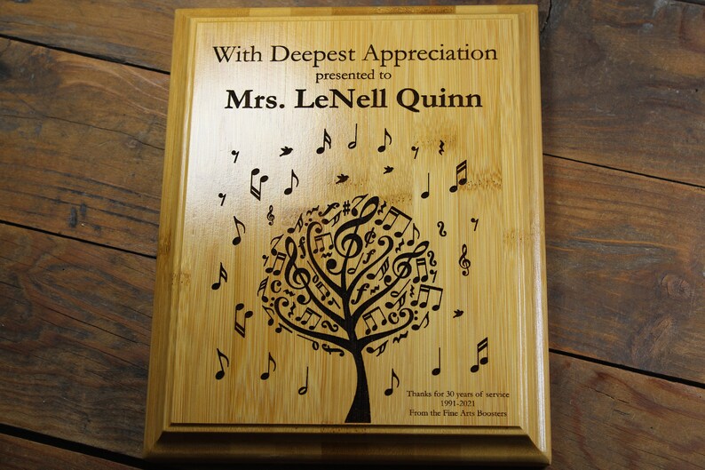 Personalized Chorus Teacher Gift Wood Plaque Teacher Etsy