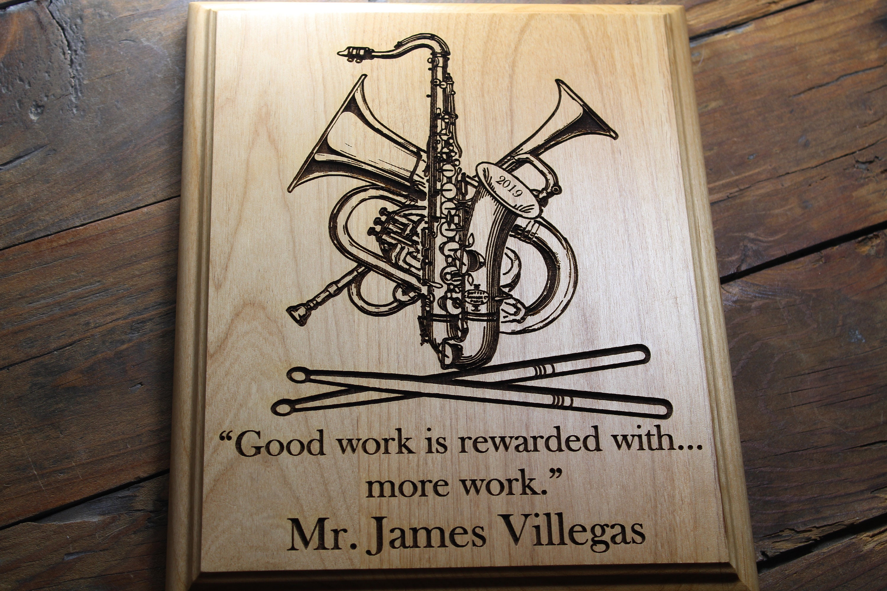 Personalized Musician Art Plaque Musical Instrument Etsy