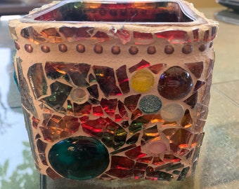 Paw Paw Kaleidoscope mosaic Jar