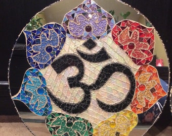 Lotus flower//mosaic//OM Symbol