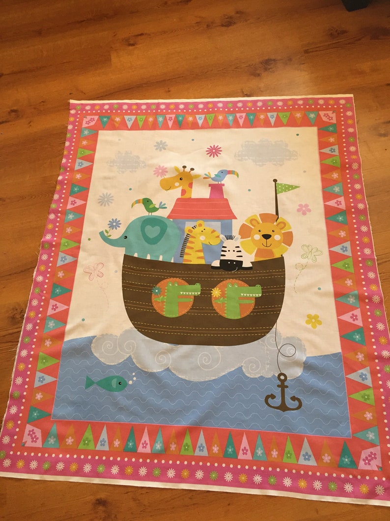 Ark with Animals Panel for quilt