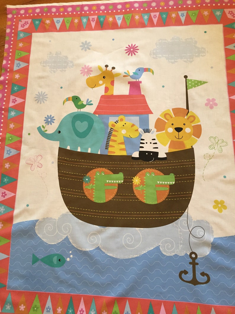 Ark with Animals Panel for quilt