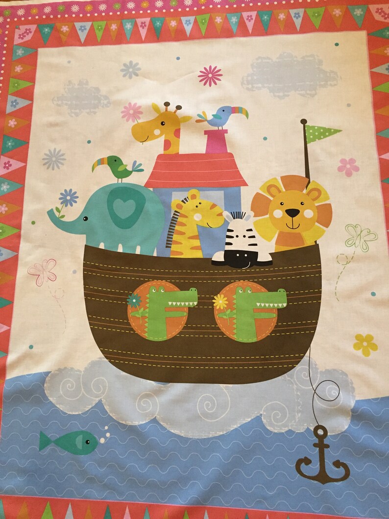 Ark with Animals Panel for quilt