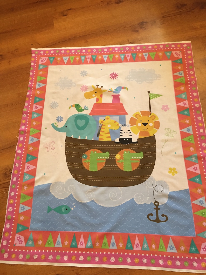 Ark with Animals Panel for quilt