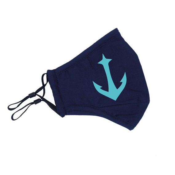 Seattle Kraken Space Needle Anchor Logo Dark Blue Face Mask Etsy