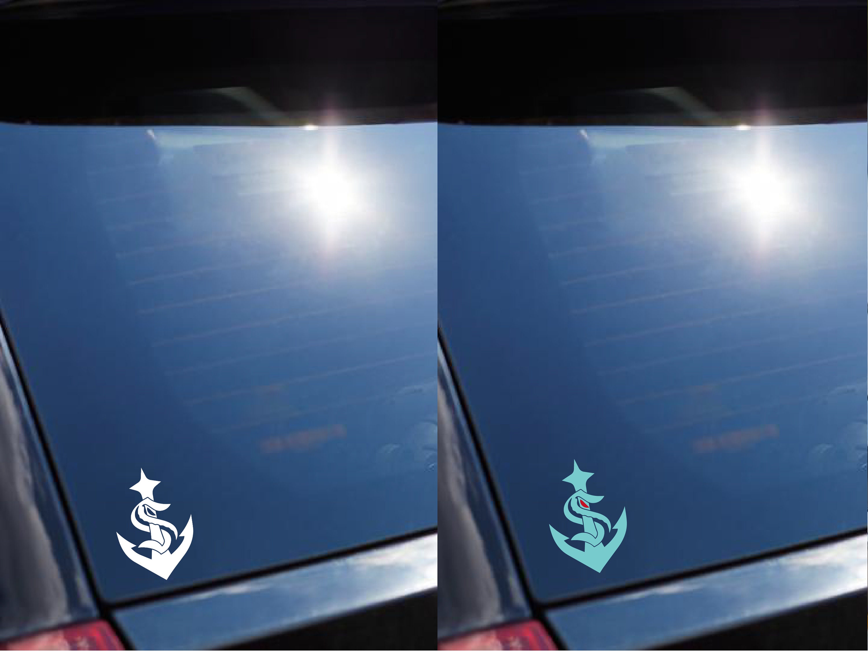Seattle Kraken Combined Logo Car Decal