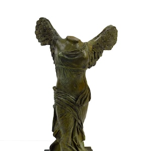 Nike Ancient Greek Winged Victory of Samothrace Bronze statue sculpture