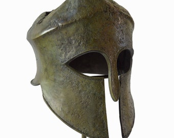 Miltiades helmet bronze marble based from &quot;Battle of Marathon&quot;