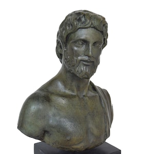 Asclepius sculpture bronze great bust God of medicine and healing