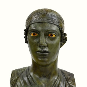 Charioteer of Delphi sculpture marblebased real size Great bronze statue bust
