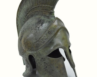 Ancient Greek Bronze Helmet freestanding age replica helmet
