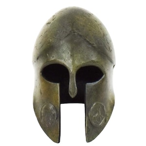 Corinthian Pure Bronze mini Helmet - Greek Spartan Hoplite soldier infantry