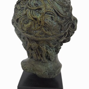 Statue Antinous Buste Blanc - Favori De L'Empereur Hadrien, Reproduction Grecque 29 Cm