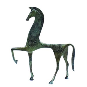 Dancing Horse figurine - Pure bronze item - Replica of Delphi Museum in Greece