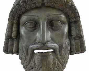 Bronze mask of Zeus God King of all ancient Greek Gods