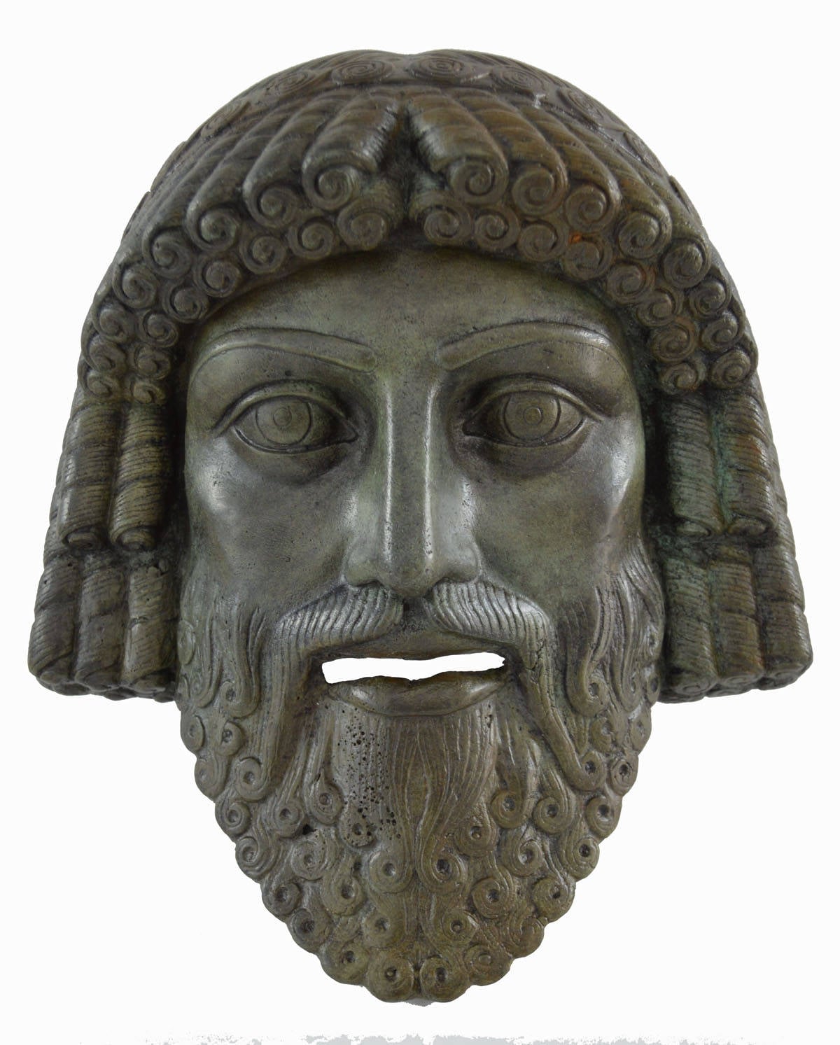 Bronze mask of Zeus God King of all ancient Greek Gods