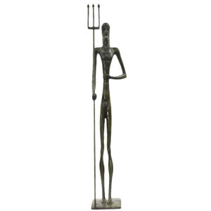 Poseidon large bronze figure - Ancient Greek God of the sea - Twelve Olympians
