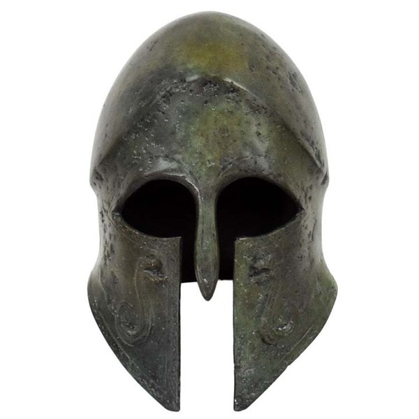 Petit casque corinthien en bronze aux serpents - Soldat hoplite d'infanterie