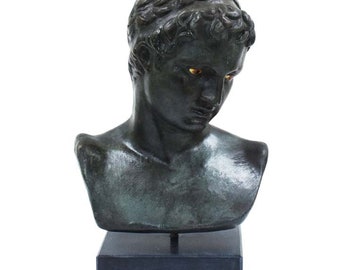 Ephebe of Marathon bust - Bronze color effect statue - Young boy