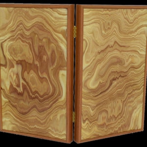 Traditional Olive Burl Backgammon Set - Medium size - Olive wood Checkers - Handmade in Greece