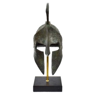 König Leonidas Bronze Helm auf Marmorsockel - Thermopylae 300 Spartans vs Persisch