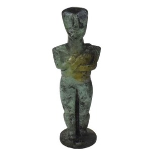 Cycladic Bronze Idol small statue sculpture - Ancient Art Abstract - Simplicity