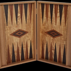 Olive root Backgammon Set Olive wood checkers Handmade in Greece