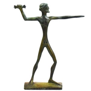 Zeus King of the Olympian Gods bronze small sculpture - Ruler of Sky and Thunder