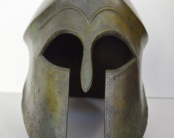 Helmet Bronze Ancient Greek aged quality artifact