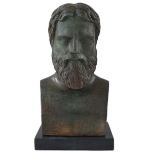Plato Bust with Bronze Color Effect - Greek Philosopher - Socrates - Aristotle