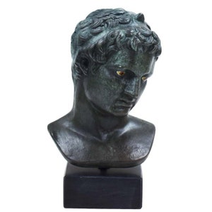 Ephebe of Marathon bust - Bronze color effect statue - Young boy sculpture