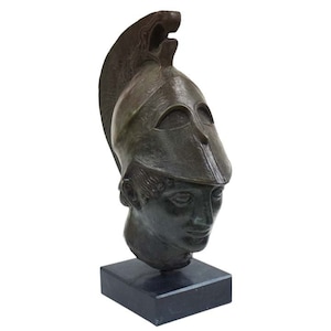 Ancient Greek Warrior sculpture - Trojan War bust - Homer iliad Mythology
