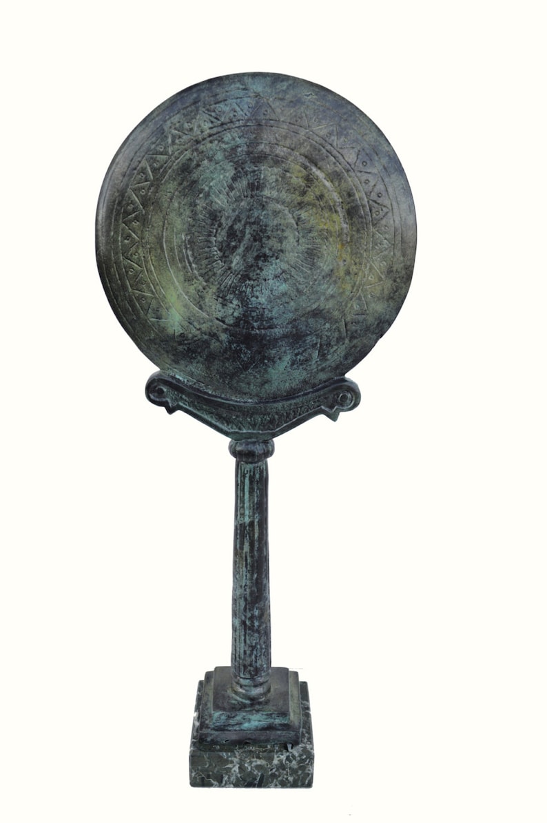 Bronze Aged Ancient Greek Mirror Column Replica Artifact Etsy
