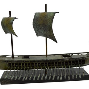 Warship Ancient Greek reproduction bronze artifact boat