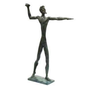 Zeus King of Olympian Gods bronze figurine sculpture - Ruler of Sky and Thunder