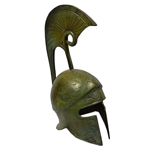 Mini casque athénien en bronze pur - Infanterie de soldat hoplite grec