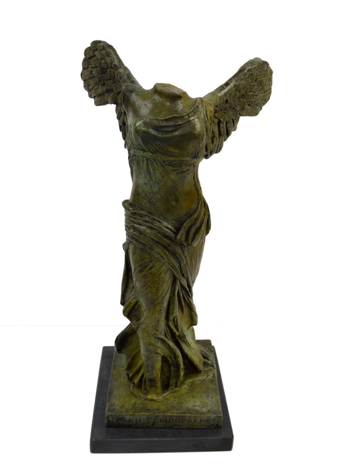 Nike Ancient Greek Winged Victory Of Samothrace Bronze Statue Sculpture