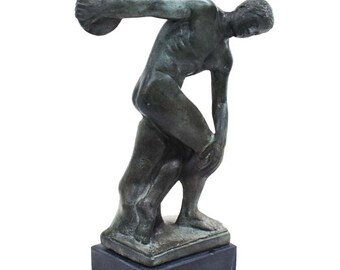 円盤投げ　彫刻　ミュロン作　ディスコボロス　ビンテージ ミュロンのディスコボロス像 - 円盤投げ選手 古代ギリシャ