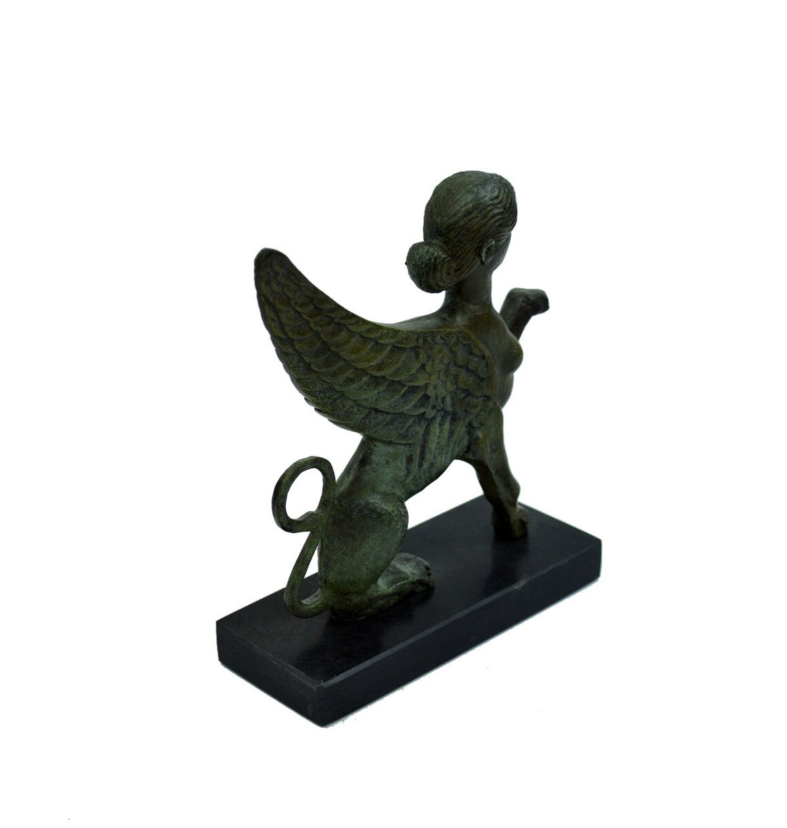 Sphinx Bronze Statue Ancient Greek Marble Based Aged Sculpture - Etsy